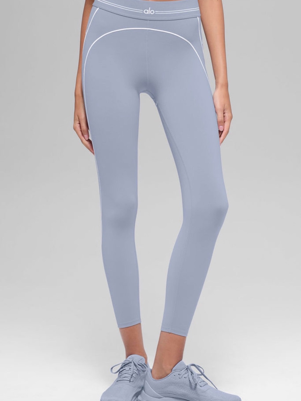 ALO Yoga Airbrush Heart Throb High-Waist Leggings Winter Frost S